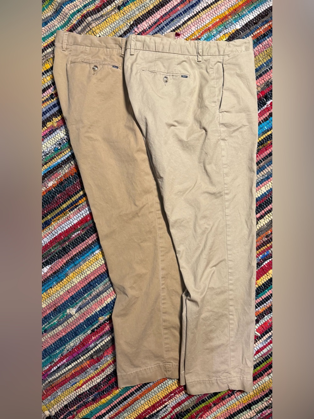 Polo Ralph Lauren Men’s 36x30 Khaki Chino Pants Slacks Lot Of 2 Tan Beige
